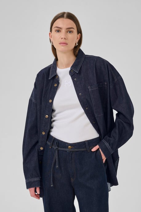 Shirt met lange mouwen MaloMW Box fit dark blue - Image 3