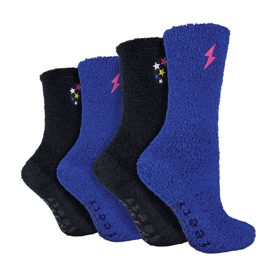 4 Pack Dames Fleece Thermische Slippers Lounge Bed Sokken voor Ultiem Comfort - Image 1