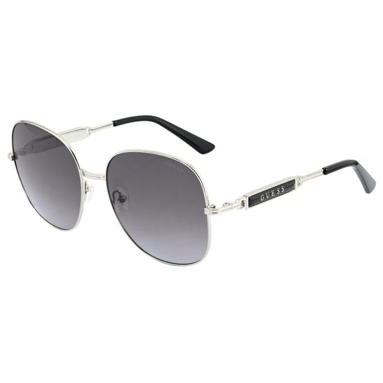 Guess Shiny Light Nickeltin Metalen Frame Zonnebril met Gradiënt Rookkleurige Lens - Image 1