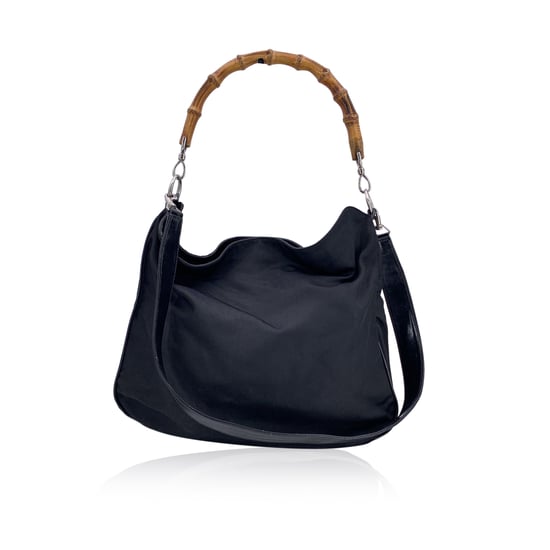 Gucci Vintage Cloth Hobos Bamboo - Image 1
