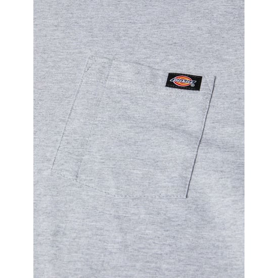 Dickies Pocket Tee Lange Mouw Katoenen Heren Grijs T-Shirt - Image 3