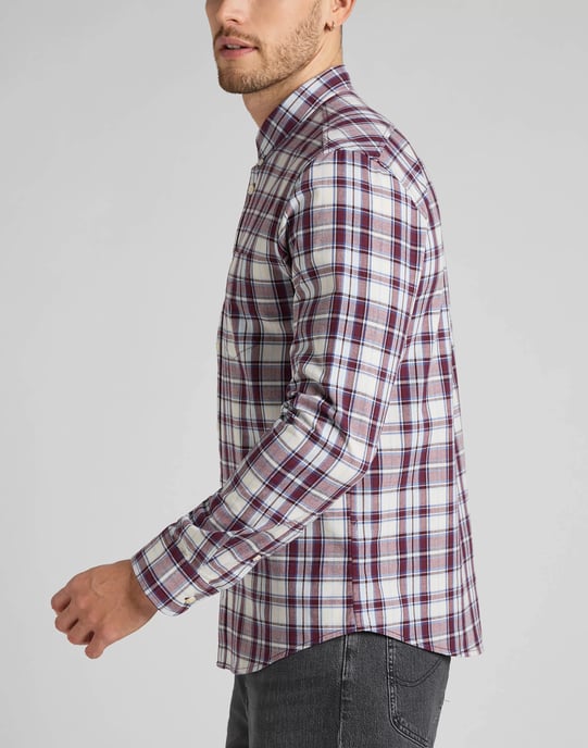 Lee - LEE BUTTON DOWN VELVET BEET - Image 5