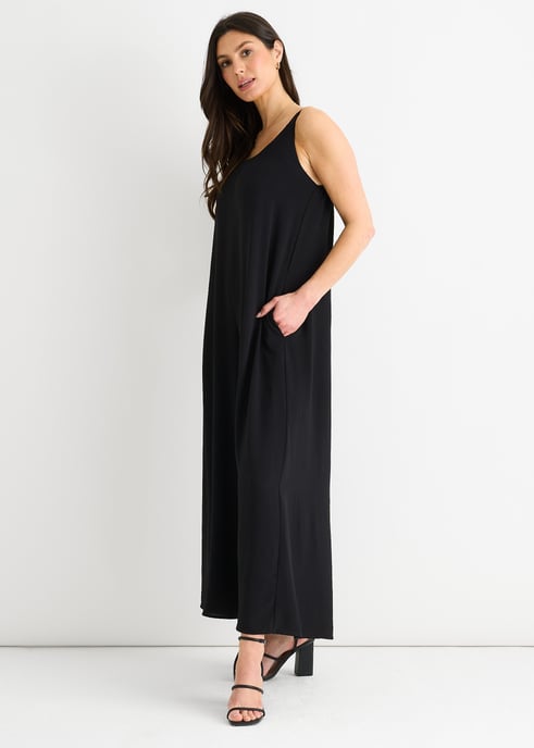 Zwart Air Flow Jumpsuit met bandjes en wijde pijpen - Image 3