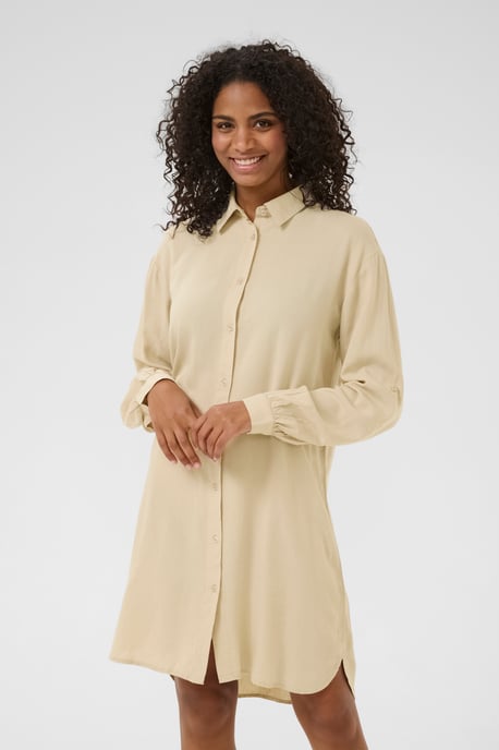 Overhemd met lang mouwen KAmilia Loose fit cream - Image 3