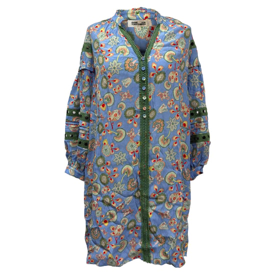 Diane von Furstenberg Jessica Haakwerk Randen Bloemenprint Mini Jurk In Multicolor Viscose - Image 1