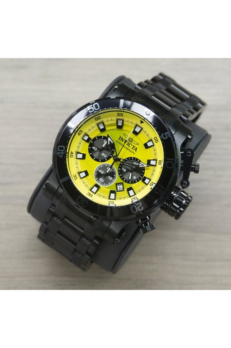 Invicta Coalition Forces 49229 Heren Horloge - Quartz Uurwerk - Roestvrij Staal met Gele Wijzerplaat - 52mm - Image 2