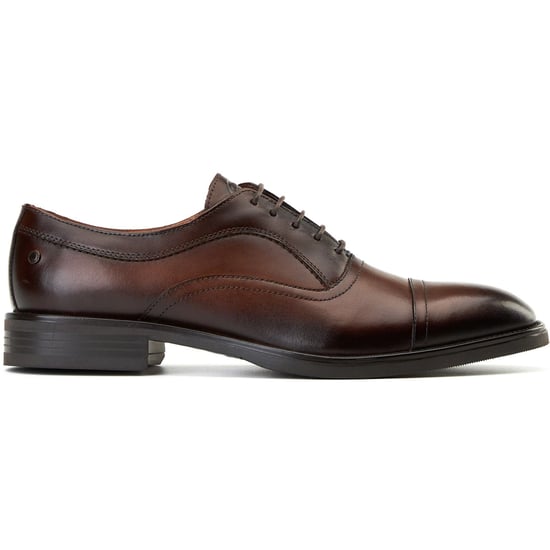 Base London Leren Heren Oxford Schoenen in Bruin met Vestlapel - Image 4