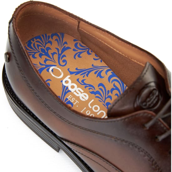 Base London Leren Heren Oxford Schoenen in Bruin met Vestlapel - Image 5