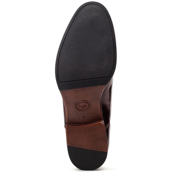 Base London Franklin Leren Heren Bordo Oxford Schoenen - Image 3