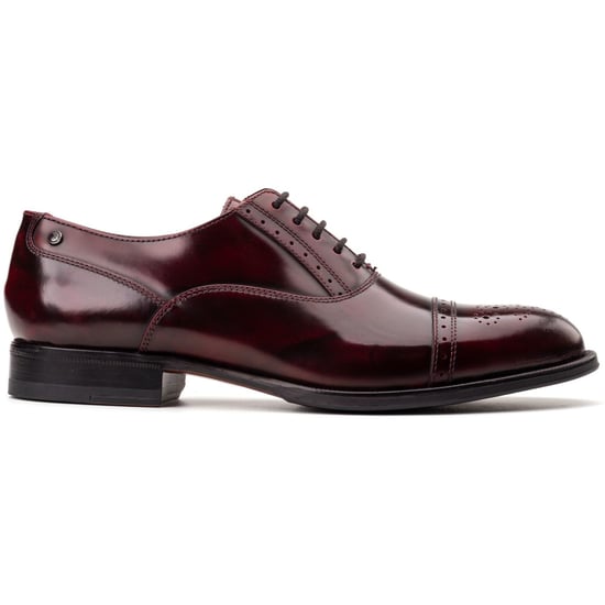 Base London Franklin Leren Heren Bordo Oxford Schoenen - Image 5