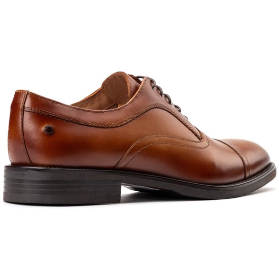 Base London Lapel Leren Herenschoenen in Tan Oxford - Image 2
