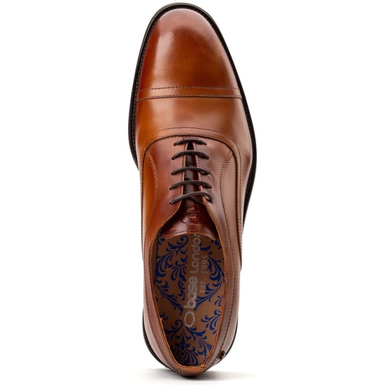 Base London Lapel Leren Herenschoenen in Tan Oxford - Image 4