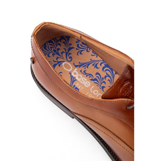 Base London Lapel Leren Herenschoenen in Tan Oxford - Image 6