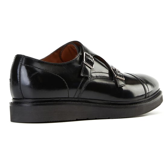 Base London Knight Leren Zwarte Dubbele Monniksschoenen Voor Heren - Image 2