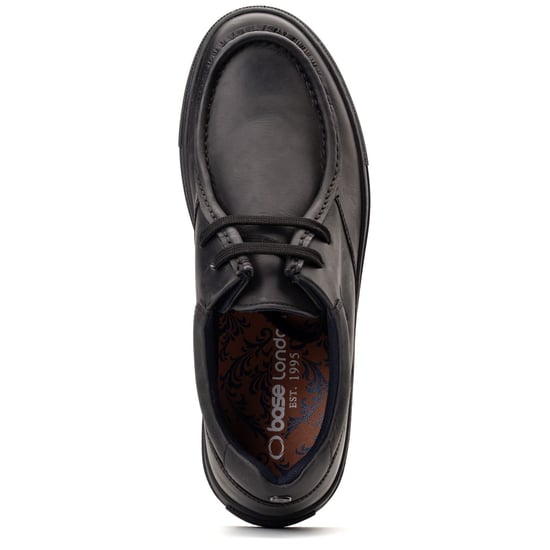Base London Dalston Leren Heren Zwarte Mocassins Schoenen - Image 4