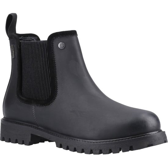 Hunter Canna Dealer Boot Leren Dames Zwarte Platte Chelsea Laarzen - Image 1