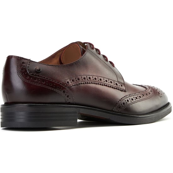 Base London Pocket Leren Herenschoenen Bordo Brogues - Image 2