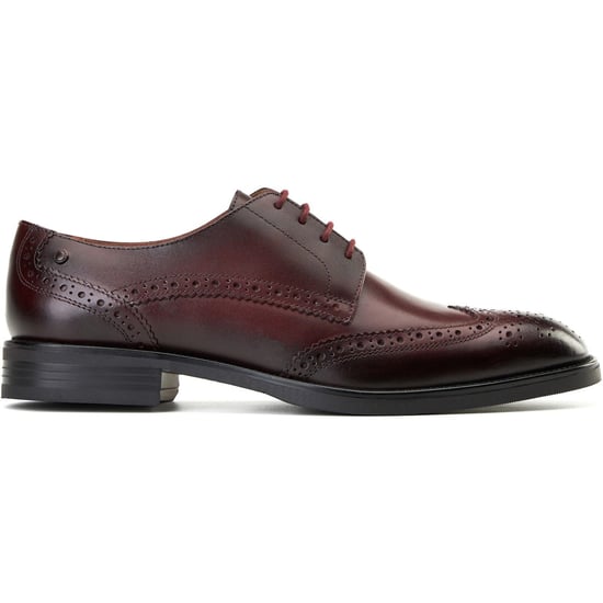Base London Pocket Leren Herenschoenen Bordo Brogues - Image 5