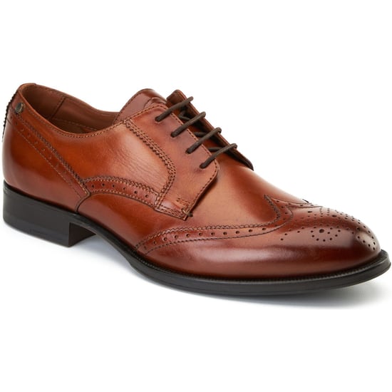 Base London Bell Leren Herenbrandschoenen In Verbrande Tan Kleur - Image 1