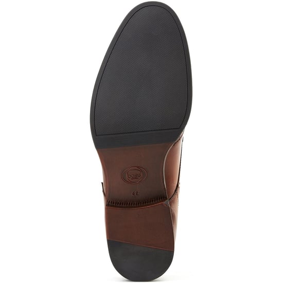 Base London Bell Leren Herenbrandschoenen In Verbrande Tan Kleur - Image 3