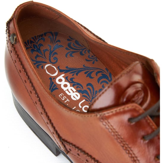 Base London Bell Leren Herenbrandschoenen In Verbrande Tan Kleur - Image 6