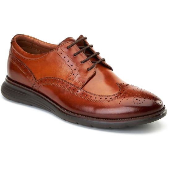 Base London Flight 25 Leren Herenbrandschoenen In Verbrande Tan Kleur - Image 1