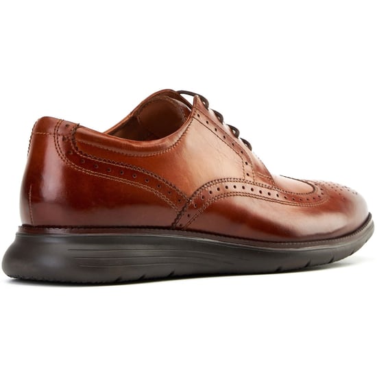 Base London Flight 25 Leren Herenbrandschoenen In Verbrande Tan Kleur - Image 2