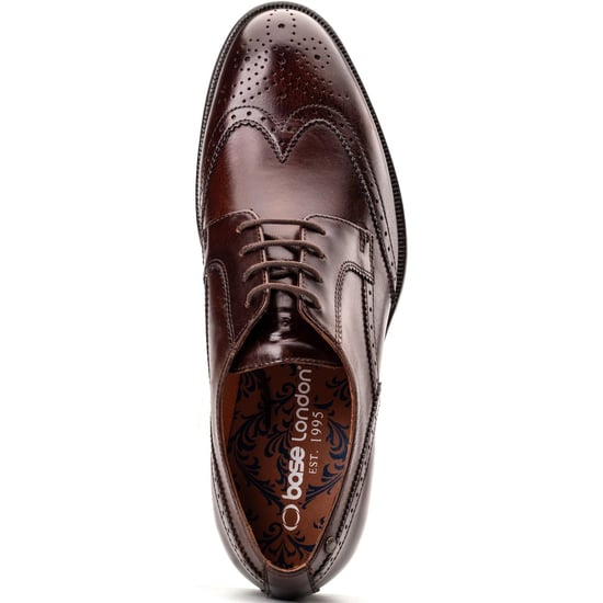 Base London Bell Leren Heren Burnt Brown Brogues Schoenen - Image 4