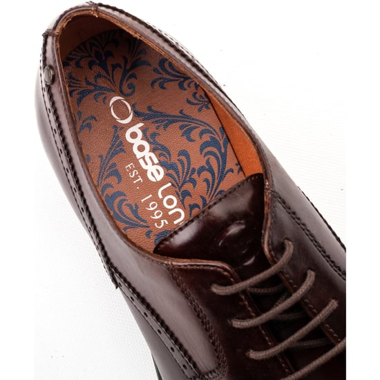 Base London Bell Leren Heren Burnt Brown Brogues Schoenen - Image 6