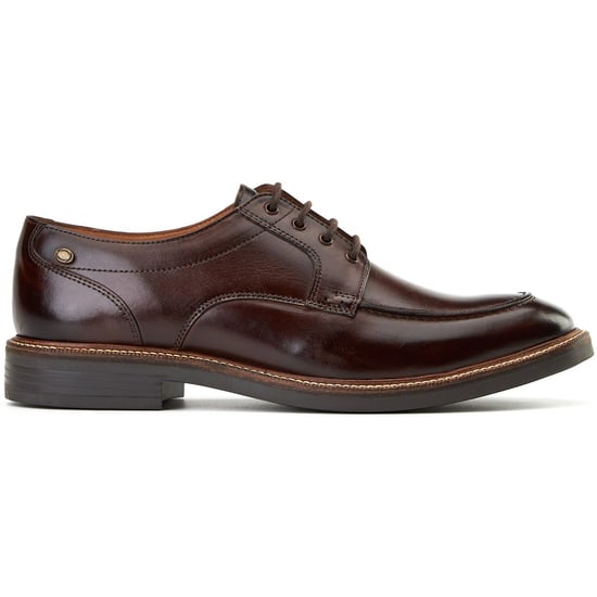 Base London Surrey Lederen Heren Burnt Brown Brogues Schoenen - Image 5