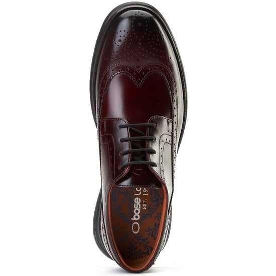 Base London Flight 25 Heren Brogues Schoenen Van Leer In Bordeauxkleur - Image 4