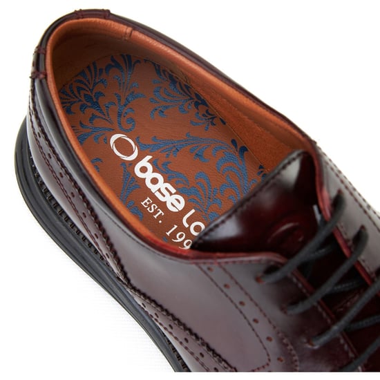 Base London Flight 25 Heren Brogues Schoenen Van Leer In Bordeauxkleur - Image 6