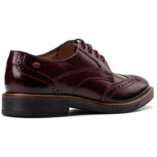 Base London York Leren Mannen Bordo Brogue Schoenen - Image 2