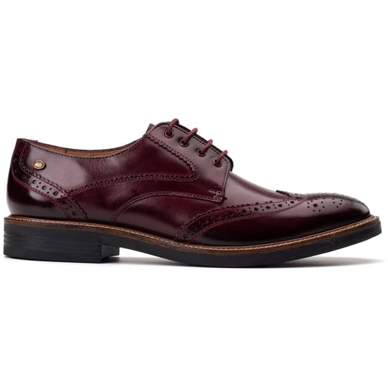 Base London York Leren Mannen Bordo Brogue Schoenen - Image 5