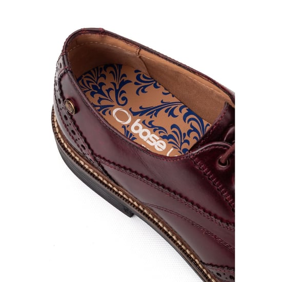 Base London York Leren Mannen Bordo Brogue Schoenen - Image 6