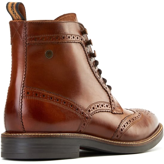 Base London Bristol Leren Herenbrandschoenen In Verbrande Tan Kleur - Image 2