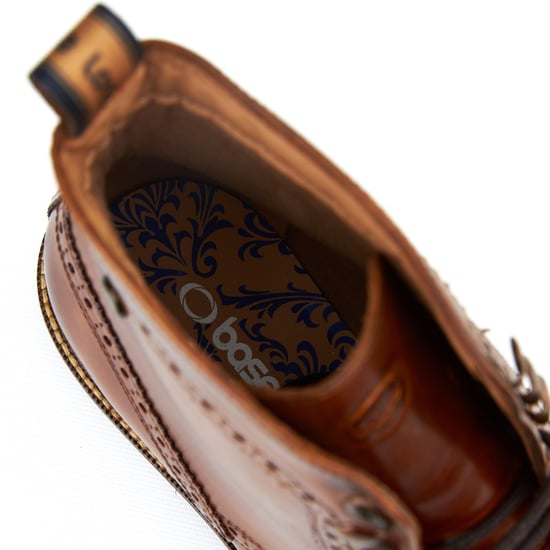 Base London Bristol Leren Herenbrandschoenen In Verbrande Tan Kleur - Image 6