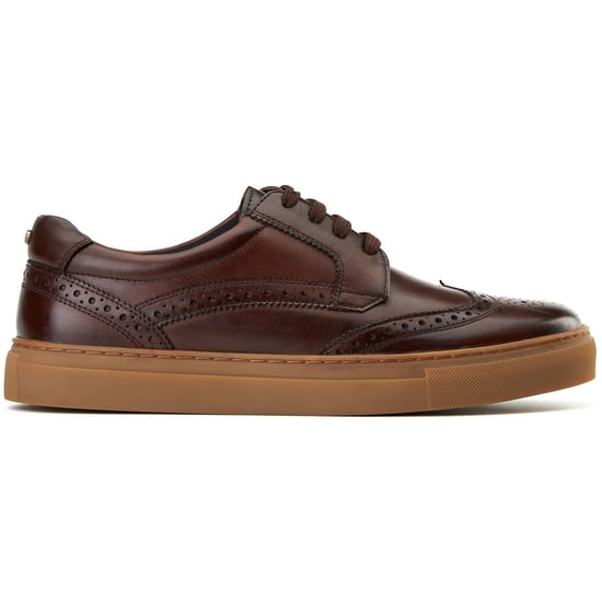 Base London Clapton Leren Heren Bruine Brogues Schoenen - Image 5