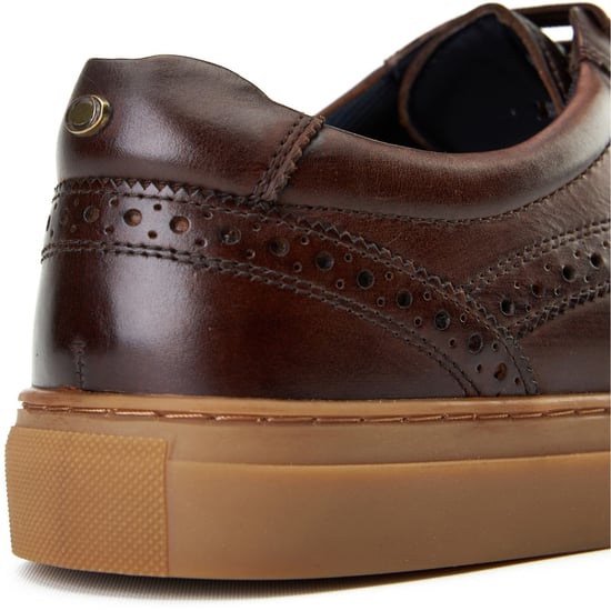 Base London Clapton Leren Heren Bruine Brogues Schoenen - Image 6