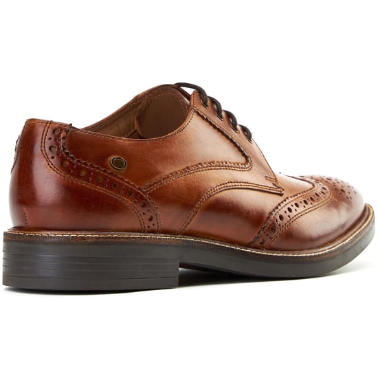 Base London York Leren Heren Brogue Schoenen in Geverfde Tan - Image 2