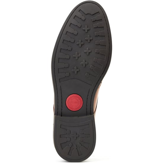 Base London York Leren Heren Brogue Schoenen in Geverfde Tan - Image 3