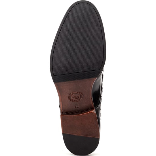 Base London Bell Heren Zwart Lederen Brogues Schoenen - Image 3