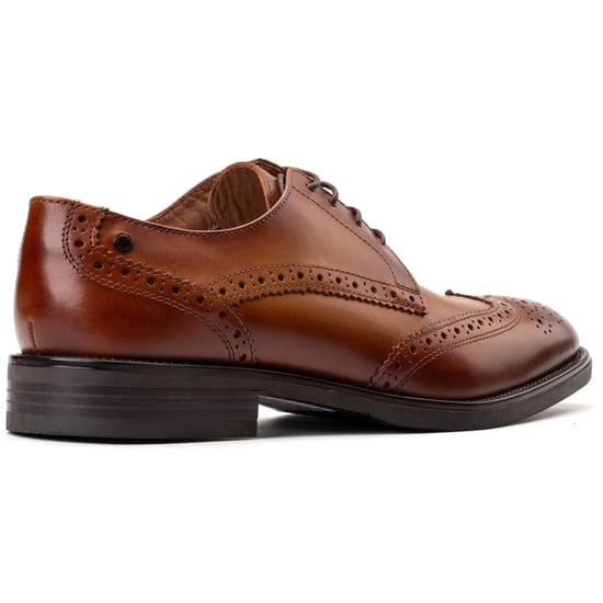 Base London Pocket Leren Heren Tan Brogue Schoenen - Image 2