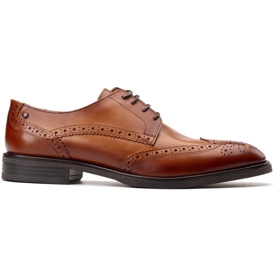 Base London Pocket Leren Heren Tan Brogue Schoenen - Image 5