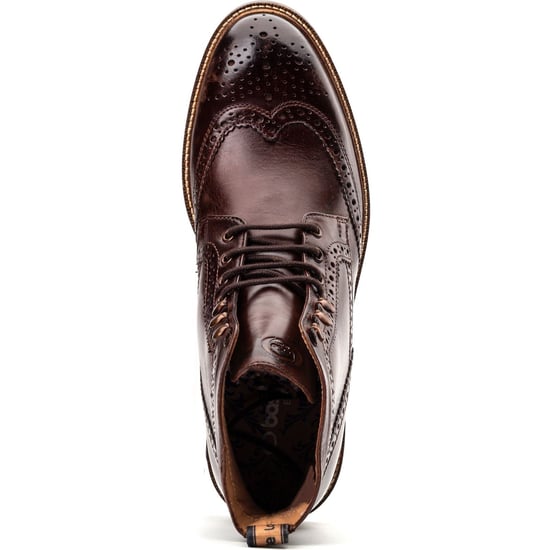 Base London Bristol Leren Heren Bruine Brogues Schoenen - Image 4