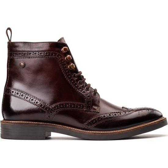 Base London Bristol Leren Heren Bruine Brogues Schoenen - Image 5