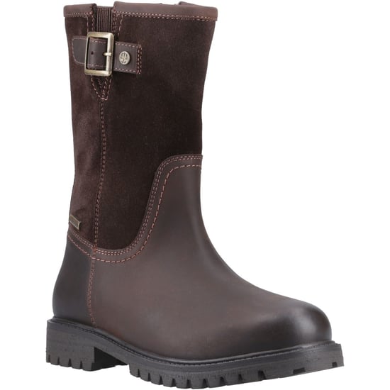 Hunter Canna Enkelboot Leer Dames Bruine Laarzen - Image 1
