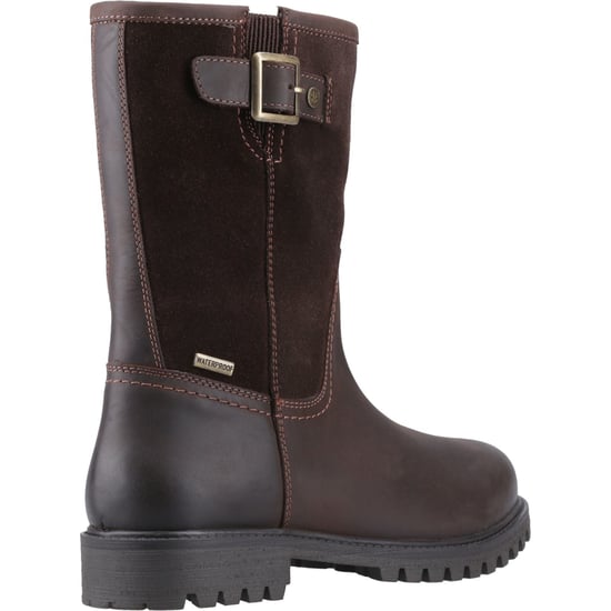 Hunter Canna Enkelboot Leer Dames Bruine Laarzen - Image 2