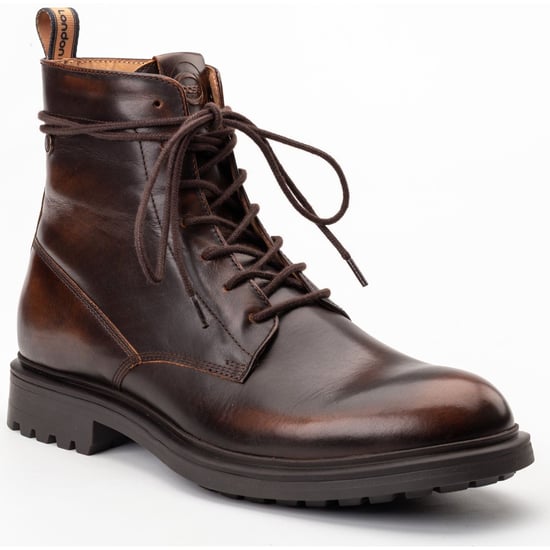 Base London Brunel Leren Herenschoenen Bruine Enkellaarsjes - Image 1