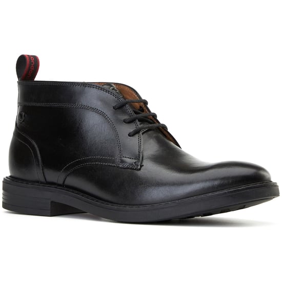 Base London Lincoln Leren Zwarte Enkellaarzen Voor Heren - Image 1
